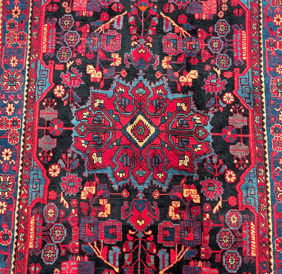 2.7x1.5m Village Persian Nahavand Rug Room Size Tribal Oriental