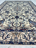 Superfine Silk-inlay Persian Nain Rug 3x2m