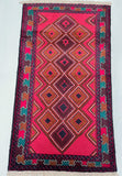 Vintage Afghan Balouchi Rug 1.5x0.8m