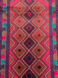 Vintage Afghan Balouchi Rug 1.5x0.8m