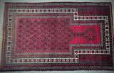 Vintage Afghan Balouchi Prayer Rug