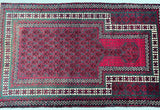 Vintage Afghan Balouchi Prayer Rug