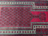 Vintage Afghan Balouchi Prayer Rug