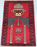 Fine Persian Quchan Prayer Rug 1.1x0.8m