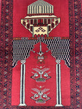 Fine Persian Quchan Prayer Rug 1.1x0.8m