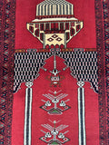 Fine Persian Quchan Prayer Rug 1.1x0.8m