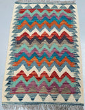 Afghan Waziri Kilim Rug 87x59cm