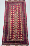 Vintage Prayer Balouchi Persian Rug 1.5x0.8m