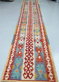 4m Afghan Kyber Kilim Hall Runner