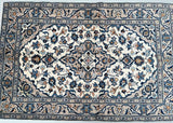 Beige Persian Kashan Rug 1.5x1m