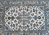 Beige Persian Kashan Rug 1.4x1m