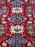 Caucasian Design Afghan Kazak Rug 3x2.5m