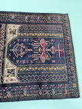 2x1.15m Vintage Balouchi Prayer Rug