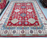 Tribal Afghan Kazak Rug3.7x2.8m