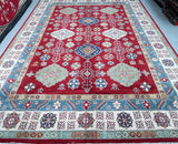 Tribal Afghan Kazak Rug3.7x2.8m