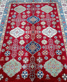 Tribal Afghan Kazak Rug3.7x2.8m