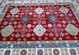 Tribal Afghan Kazak Rug3.7x2.8m