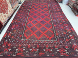 Vintage Afghan Meymaneh Kilim rug 4.9x2.8m