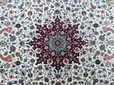 Masterpiece Pure Silk Persian Qum Rug Signed 1x1m