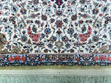 Masterpiece Pure Silk Persian Qum Rug Signed 1x1m