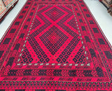 Vintage Afghan Meymaneh Kilim Rug 3.9x2.5m