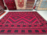 Vintage Afghan Meymaneh Kilim Rug 3.9x2.5m