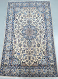 Silk-inlay Persian Nain Rug 2x1.25m