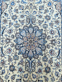 Silk-inlay Persian Nain Rug 2x1.25m