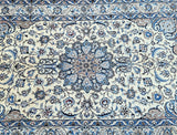 Silk-inlay Persian Nain Rug 2x1.25m