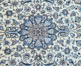 Silk-inlay Persian Nain Rug 2x1.25m