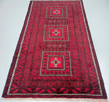 Antique Persian Balouchi Rug 2.5x1.4m