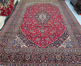 Vintage Persian Kashan Rug 4.1x3m