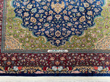 Persian Rajabian Silk Qum Rug 2x1.3m