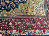 Persian Rajabian Silk Qum Rug 2x1.3m