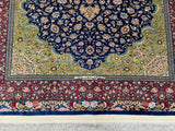 Persian Rajabian Silk Qum Rug 2x1.3m