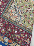 Persian Rajabian Silk Qum Rug 2x1.3m