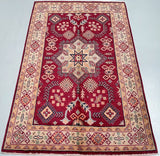 Tribal Afghan Kazak Rug 1.9x1.25m