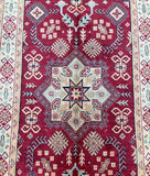 Tribal Afghan Kazak Rug 1.9x1.25m