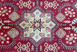 Tribal Afghan Kazak Rug 1.9x1.25m