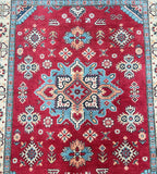 Tribal Afghan Kazak Rug 2x1.5m