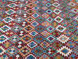 Boho Afghan Kyber Kilim Rug 3x2.5m