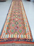 4m Afghan Waziri Kilim Hall Runner