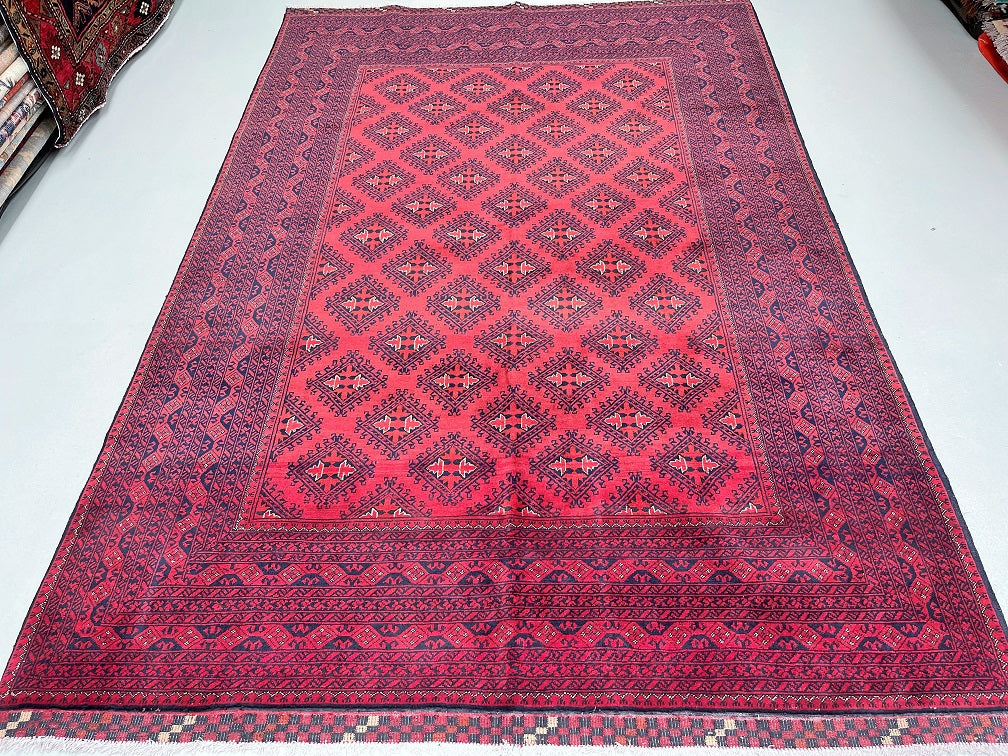 3x2m Tribal Qunduz Afghan Rug | Pure Wool Handmade Oriental Rug – Shoparug