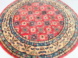 2.5x2.5m Afghan Kazak Round Rug - shoparug