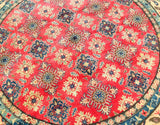 2.5x2.5m Afghan Kazak Round Rug - shoparug