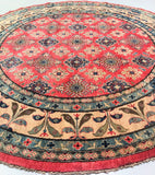 2.5x2.5m Afghan Kazak Round Rug - shoparug