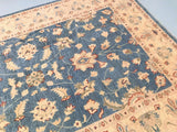 3x2m Livid Blue Chobi Afghan Rug - shoparug