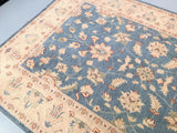 3x2m Livid Blue Chobi Afghan Rug - shoparug