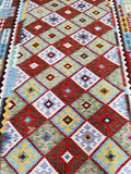 Boho Afghan Waziri Kilim Rug 3x2.1m